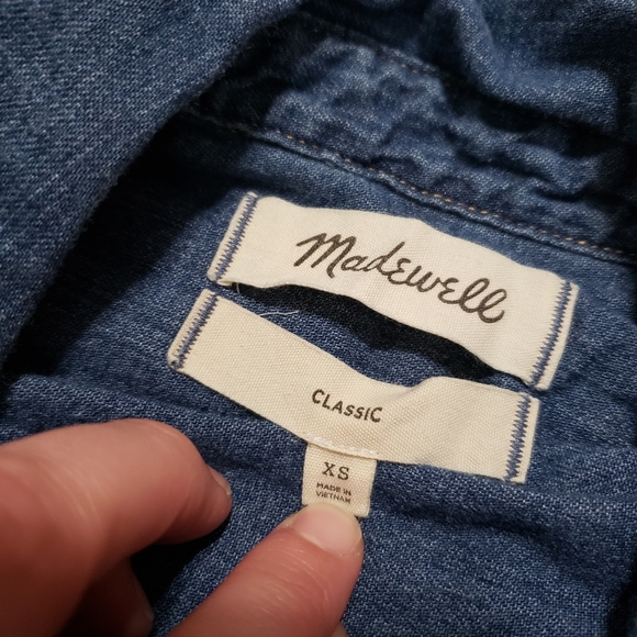 Madewell Chambray Denim Shirt Button Down Long Sleeve Size XS - Picture 3 of 10